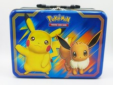 2018 POKEMON TCG WOC - FALL COLLECTORS CHEST TIN - PIKACHU & EEVEE - GREAT COND picture