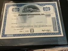 1980 Playboy Enterprises, Inc. Common Stock Specimen signed by Hugh Hefner picture
