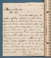 1885 Joseph Whaley Letter re Sale Of Pine Barren Plantation Edisto Island SC picture