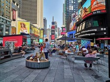 Times Square Manhattan New York City 2010s Outdoor Plaza Crowds Billboards picture