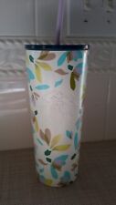 Starbucks  2023 White /Flowers 24 oz Stainless Steel Tumbler For Cold Beverages picture
