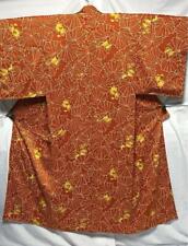 Japanese Kimono Polyester Vermillion From Japan picture