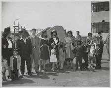 Photo:Newark NJ 1947 Puerto Ricans Arriving at Airport Group Portrait picture