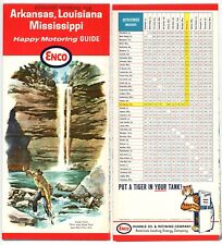 Vintage 1964 Arkansas, Louisiana & Mississippi Road Map – ENCO picture