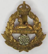 East Lancashire Regiment  Cap Badge British Army  Brass with white rose picture