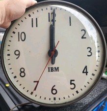 VINTAGE IBM 56-45 INDUSTRIAL WALL CLOCK RUNS  picture