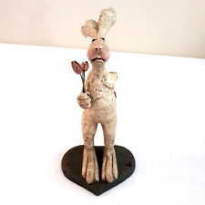 American Chestnut Ernest Loves You Figurine Folk Art Rustic Bunny Rabbit 1998 picture