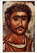 Fayum Mummy Portrait Young Man Egyptian Kunstverlag Wolfrum Postcard picture