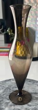 Vintage smoke-brown glass vase by Cristallerie Zwiesel-Germany picture