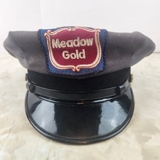Vintage Unitog Meadow Gold Milkman's Delivery Hat w / Patch 7 3/8