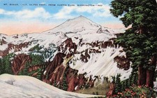 Mount Baker From Austin Pass Washington National Forest Vtg Postcard J33 picture