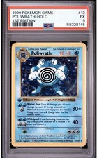 1999 Pokemon 1st Edition Set #13/102 Poliwrath Holo PSA 5 picture