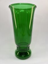 VTG Vase Emerald Green Depression Glass Nepco Tall Footed Ribbed Large MCM Rare picture