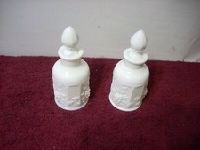 Westmoreland Paneled Grape White Milk Glass QTY 2 picture