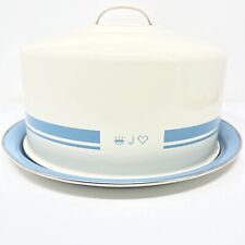 VINTAGE Jamie Oliver cake carrier cover and plate retro style MCM enamelware picture