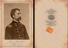 MAJ GEN JOSHUA LAWRENCE CHAMBERLAIN CIVIL WAR UNION Cabinet Card PHOTO RP 2-side picture