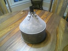 Vintage Mid 20th Century Galvanized Tractor Gas Fuel Funnel 10