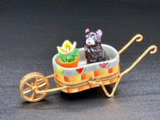 Rochard Limoges France Cat in Wheelbarrow Trinket Box Peint Main Signed w/ Box picture