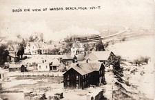 Bird's-Eye View of Harbor Beach MI Michigan RPPC Photo Postcard COPY picture