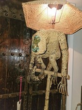 Vintage MARIO LOPEZ TORRES Woven Monkey Lamp picture