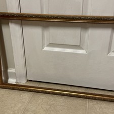 antique gold bronze Beveled Picture frame Ornate Details 30.5” X 17”(29”x 14.75” picture