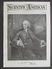 1906 BENJAMIN FRANKLIN SCIENTIST INVENTOR ELECTICAL MACHINE SCIENTIFIC AMERICAN picture