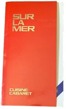 Vintage Sur La Mer Cuisine Cabaret Restaurant Menu Marina Del Rey California CA picture