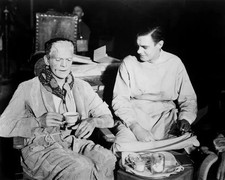 Boris Karloff In Make Up On Set Rare Colin Clive Frankenstein 4x6 Picture Cele picture