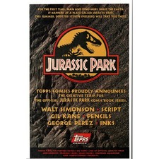 Vintage Printed Advert Jurassic Park Topps Comics Steven Spielberg Wall Art 1993 picture