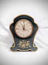 Rare Clock Semca Brass Desk 7 Jewels Swiss Made Mid Century Vintage Music Alarm picture