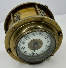 Vintage French Style Brass Gravity Incline Rolling Drum Mystery Clock For Parts⁠ picture