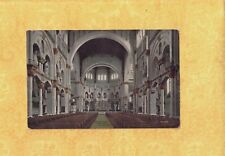MA Fall River 1908-29 antique postcard FRENCH Catholic Church INTERIOR MASS picture