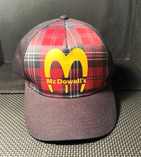 McDonald's McDowell's Parody Snapback Hat Plaid Black/Red Yellow Logo picture