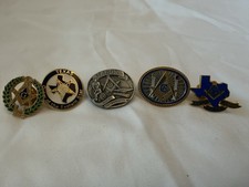 5 X Texas Masonic Lapel Pins - Sold As A lot picture