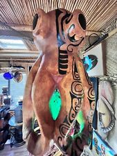 NEW Maori Tattoo Octopus Lamp W/ Real Pufferfish Lamp LED Tiki bar Smokin Tikis picture