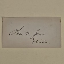 Charles W Jones Signed 1800s Politician Autograph Florida Senator Auto picture