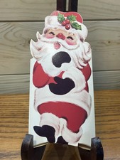VTG 1970s Santa Claus Christmas Gift Card Holder Paper Vintage picture