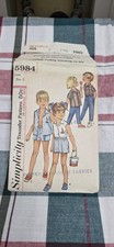 1965 Simplicity 5984 Child Size 2 Sewing Pattern Pre-Cut Factory Folded Unused picture