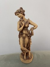 Alabaster Resin Dancer Statue Greek Roman Goddess Persephone Figurine Classic  picture