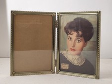 Vintage 5x7s Bi-Fold Gold Picture Frame By Metalcraft - And that’s Ursula Thiess picture