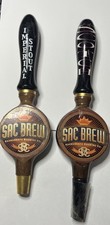 Set of 2 Sac Brew Red Beer Tap Handles Sacramento Brewing 11