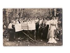 RPPC Vintage Postcard Early 1900s Group Picnic picture