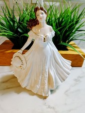 ROYAL WORCESTER CERAMIC LADY DOLL SUMMER ROMANCE LAURA PERFECT CERAMIC FIGURINE picture