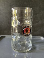 Vintage Large Paulaner Munchen 1 Litre Beer Stein Glass Tankard picture
