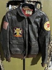 Vtg USMC G-1 Flight Jacket HMA-169 Vipers - California Sportswear Co. - Size 40 picture