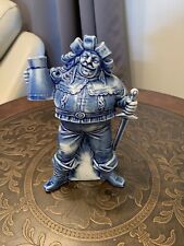 Antique Schafer Vater Figural Flask Blue And White picture