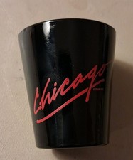 Vintage Chicago Black Shot Glass 1986 picture