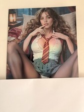 Wizard Hogwarts Hermione NICE FOIL DOUBLE SIDED Ltd 11/50 W/ CoA Deviant Nation picture