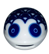 VTG Porsgrund Norway Marie Anne Odegaard Blue White Porcelain Fish Piggy Bank picture