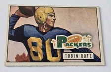 1951 Bowman Vintage Trading Card #88 Tobin Rote Green Bay Packers VG+ picture